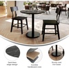 image:imageFlash Furniture Acadia 3125 Round Indoor White Faux Marble Tabletop with 18 Round Black Table Height Base Seamless TopGuard HPL Top and EdgeBlack Faux MarbleBlack Base