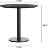 image:imageFlash Furniture Acadia 3125 Round Indoor White Faux Marble Tabletop with 18 Round Black Table Height Base Seamless TopGuard HPL Top and EdgeBlack Faux MarbleBlack Base