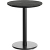 image:imageFlash Furniture Acadia 3125 Round Indoor White Faux Marble Tabletop with 18 Round Black Table Height Base Seamless TopGuard HPL Top and EdgeBlack Faux MarbleBlack Base