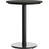 image:imageFlash Furniture Acadia 3125 Round Indoor White Faux Marble Tabletop with 18 Round Black Table Height Base Seamless TopGuard HPL Top and EdgeBlack Faux MarbleBlack Base