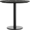 image:imageFlash Furniture Acadia 3125 Round Indoor White Faux Marble Tabletop with 18 Round Black Table Height Base Seamless TopGuard HPL Top and EdgeBlack Faux MarbleBlack Base