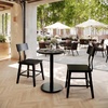 image:imageFlash Furniture Acadia 3125 Round Indoor White Faux Marble Tabletop with 18 Round Black Table Height Base Seamless TopGuard HPL Top and EdgeBlack Faux MarbleBlack Base