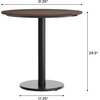image:imageFlash Furniture Acadia 3125 Round Indoor White Faux Marble Tabletop with 18 Round Black Table Height Base Seamless TopGuard HPL Top and EdgeDark BrownBlack Base