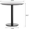 image:imageFlash Furniture Acadia 3125 Round Indoor White Faux Marble Tabletop with 18 Round Black Table Height Base Seamless TopGuard HPL Top and EdgeGray Faux ConcreteBlack Base
