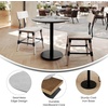 image:imageFlash Furniture Acadia 3125 Round Indoor White Faux Marble Tabletop with 18 Round Black Table Height Base Seamless TopGuard HPL Top and EdgeGray Faux ConcreteBlack Base