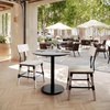 image:imageFlash Furniture Acadia 3125 Round Indoor White Faux Marble Tabletop with 18 Round Black Table Height Base Seamless TopGuard HPL Top and EdgeGray Faux ConcreteBlack Base