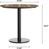 image:imageFlash Furniture Acadia 3125 Round Indoor White Faux Marble Tabletop with 18 Round Black Table Height Base Seamless TopGuard HPL Top and EdgeNaturalBlack Base