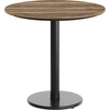 image:imageFlash Furniture Acadia 3125 Round Indoor White Faux Marble Tabletop with 18 Round Black Table Height Base Seamless TopGuard HPL Top and EdgeNaturalBlack Base