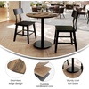 image:imageFlash Furniture Acadia 3125 Round Indoor White Faux Marble Tabletop with 18 Round Black Table Height Base Seamless TopGuard HPL Top and EdgeNaturalBlack Base
