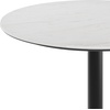 image:imageFlash Furniture Acadia 3125 Round Indoor White Faux Marble Tabletop with 18 Round Black Table Height Base Seamless TopGuard HPL Top and EdgeWhite Faux MarbleBlack Base