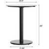 image:imageFlash Furniture Acadia 3125 Round Indoor White Faux Marble Tabletop with 18 Round Black Table Height Base Seamless TopGuard HPL Top and EdgeWhite Faux MarbleBlack Base