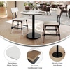 image:imageFlash Furniture Acadia 3125 Round Indoor White Faux Marble Tabletop with 18 Round Black Table Height Base Seamless TopGuard HPL Top and EdgeWhite Faux MarbleBlack Base