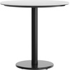 image:imageFlash Furniture Acadia 3125 Round Indoor White Faux Marble Tabletop with 18 Round Black Table Height Base Seamless TopGuard HPL Top and EdgeWhite Faux MarbleBlack Base