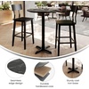 image:imageFlash Furniture Acadia 3125 Round Indoor White Faux Marble Tabletop with 22 x 22 Black Bar Height X Base Seamless TopGuard HPL Top and EdgeBlack Faux MarbleBlack Base