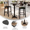image:imageFlash Furniture Acadia 3125 Round Indoor White Faux Marble Tabletop with 22 x 22 Black Bar Height X Base Seamless TopGuard HPL Top and EdgeBlack Faux MarbleBlack Base