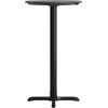 image:imageFlash Furniture Acadia 3125 Round Indoor White Faux Marble Tabletop with 22 x 22 Black Bar Height X Base Seamless TopGuard HPL Top and EdgeBlack Faux MarbleBlack Base