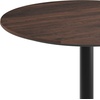 image:imageFlash Furniture Acadia 3125 Round Indoor White Faux Marble Tabletop with 22 x 22 Black Bar Height X Base Seamless TopGuard HPL Top and EdgeDark BrownBlack Base