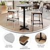 image:imageFlash Furniture Acadia 3125 Round Indoor White Faux Marble Tabletop with 22 x 22 Black Bar Height X Base Seamless TopGuard HPL Top and EdgeGray Faux ConcreteBlack Base