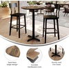 image:imageFlash Furniture Acadia 3125 Round Indoor White Faux Marble Tabletop with 22 x 22 Black Bar Height X Base Seamless TopGuard HPL Top and EdgeNaturalBlack Base