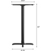 image:imageFlash Furniture Acadia 3125 Round Indoor White Faux Marble Tabletop with 22 x 22 Black Bar Height X Base Seamless TopGuard HPL Top and EdgeWhite Faux MarbleBlack Base