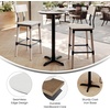 image:imageFlash Furniture Acadia 3125 Round Indoor White Faux Marble Tabletop with 22 x 22 Black Bar Height X Base Seamless TopGuard HPL Top and EdgeWhite Faux MarbleBlack Base