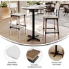 image:imageFlash Furniture Acadia 3125 Round Indoor White Faux Marble Tabletop with 22 x 22 Black Bar Height X Base Seamless TopGuard HPL Top and EdgeWhite Faux MarbleBlack Base