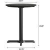image:imageFlash Furniture Acadia 3125 Round Indoor White Faux Marble Tabletop with 22 x 22 Black Table Height X Base Seamless TopGuard HPL Top and EdgeBlack Faux MarbleBlack Base