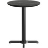 image:imageFlash Furniture Acadia 3125 Round Indoor White Faux Marble Tabletop with 22 x 22 Black Table Height X Base Seamless TopGuard HPL Top and EdgeBlack Faux MarbleBlack Base