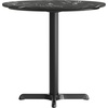 image:imageFlash Furniture Acadia 3125 Round Indoor White Faux Marble Tabletop with 22 x 22 Black Table Height X Base Seamless TopGuard HPL Top and EdgeBlack Faux MarbleBlack Base