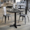 image:imageFlash Furniture Acadia 3125 Round Indoor White Faux Marble Tabletop with 22 x 22 Black Table Height X Base Seamless TopGuard HPL Top and EdgeBlack Faux MarbleBlack Base