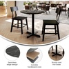image:imageFlash Furniture Acadia 3125 Round Indoor White Faux Marble Tabletop with 22 x 22 Black Table Height X Base Seamless TopGuard HPL Top and EdgeBlack Faux MarbleBlack Base