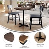image:imageFlash Furniture Acadia 3125 Round Indoor White Faux Marble Tabletop with 22 x 22 Black Table Height X Base Seamless TopGuard HPL Top and EdgeDark BrownBlack Base