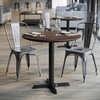 image:imageFlash Furniture Acadia 3125 Round Indoor White Faux Marble Tabletop with 22 x 22 Black Table Height X Base Seamless TopGuard HPL Top and EdgeDark BrownBlack Base