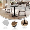 image:imageFlash Furniture Acadia 3125 Round Indoor White Faux Marble Tabletop with 22 x 22 Black Table Height X Base Seamless TopGuard HPL Top and EdgeGray Faux ConcreteBlack Base