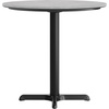 image:imageFlash Furniture Acadia 3125 Round Indoor White Faux Marble Tabletop with 22 x 22 Black Table Height X Base Seamless TopGuard HPL Top and EdgeGray Faux ConcreteBlack Base