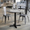 image:imageFlash Furniture Acadia 3125 Round Indoor White Faux Marble Tabletop with 22 x 22 Black Table Height X Base Seamless TopGuard HPL Top and EdgeGray Faux ConcreteBlack Base