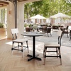 image:imageFlash Furniture Acadia 3125 Round Indoor White Faux Marble Tabletop with 22 x 22 Black Table Height X Base Seamless TopGuard HPL Top and EdgeGray Faux ConcreteBlack Base