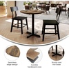 image:imageFlash Furniture Acadia 3125 Round Indoor White Faux Marble Tabletop with 22 x 22 Black Table Height X Base Seamless TopGuard HPL Top and EdgeNaturalBlack Base