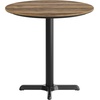image:imageFlash Furniture Acadia 3125 Round Indoor White Faux Marble Tabletop with 22 x 22 Black Table Height X Base Seamless TopGuard HPL Top and EdgeNaturalBlack Base