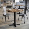 image:imageFlash Furniture Acadia 3125 Round Indoor White Faux Marble Tabletop with 22 x 22 Black Table Height X Base Seamless TopGuard HPL Top and EdgeNaturalBlack Base