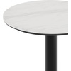 image:imageFlash Furniture Acadia 3125 Round Indoor White Faux Marble Tabletop with 22 x 22 Black Table Height X Base Seamless TopGuard HPL Top and EdgeWhite Faux MarbleBlack Base