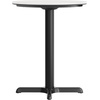 image:imageFlash Furniture Acadia 3125 Round Indoor White Faux Marble Tabletop with 22 x 22 Black Table Height X Base Seamless TopGuard HPL Top and EdgeWhite Faux MarbleBlack Base
