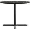 image:imageFlash Furniture Acadia 36 Round Indoor Dark Brown Tabletop with 30 x 30 Black Table Height X Base Seamless TopGuard HPL Top and EdgeBlack Faux MarbleBlack Base