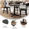 image:imageFlash Furniture Acadia 36 Round Indoor Dark Brown Tabletop with 30 x 30 Black Table Height X Base Seamless TopGuard HPL Top and EdgeBlack Faux MarbleBlack Base