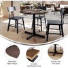 image:imageFlash Furniture Acadia 36 Round Indoor Dark Brown Tabletop with 30 x 30 Black Table Height X Base Seamless TopGuard HPL Top and EdgeDark BrownBlack Base