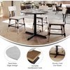 image:imageFlash Furniture Acadia 36 Round Indoor Dark Brown Tabletop with 30 x 30 Black Table Height X Base Seamless TopGuard HPL Top and EdgeGray Faux ConcreteBlack Base