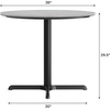 image:imageFlash Furniture Acadia 36 Round Indoor Dark Brown Tabletop with 30 x 30 Black Table Height X Base Seamless TopGuard HPL Top and EdgeGray Faux ConcreteBlack Base