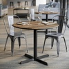 image:imageFlash Furniture Acadia 36 Round Indoor Dark Brown Tabletop with 30 x 30 Black Table Height X Base Seamless TopGuard HPL Top and EdgeNaturalBlack Base