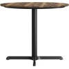 image:imageFlash Furniture Acadia 36 Round Indoor Dark Brown Tabletop with 30 x 30 Black Table Height X Base Seamless TopGuard HPL Top and EdgeNaturalBlack Base