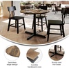 image:imageFlash Furniture Acadia 36 Round Indoor Dark Brown Tabletop with 30 x 30 Black Table Height X Base Seamless TopGuard HPL Top and EdgeNaturalBlack Base